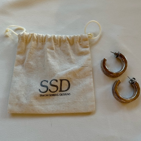 Simon Sebbag Designs Silver Hoop Earrings - Picture 16 of 16